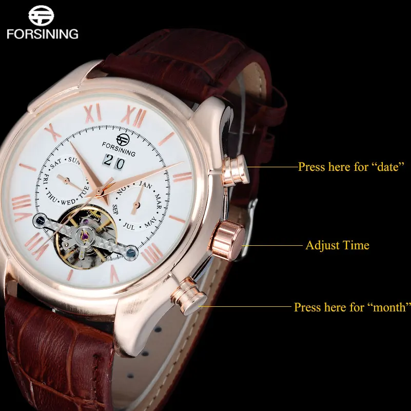 Часы наручные FORSINING Мужские механические классические модные брендовые
