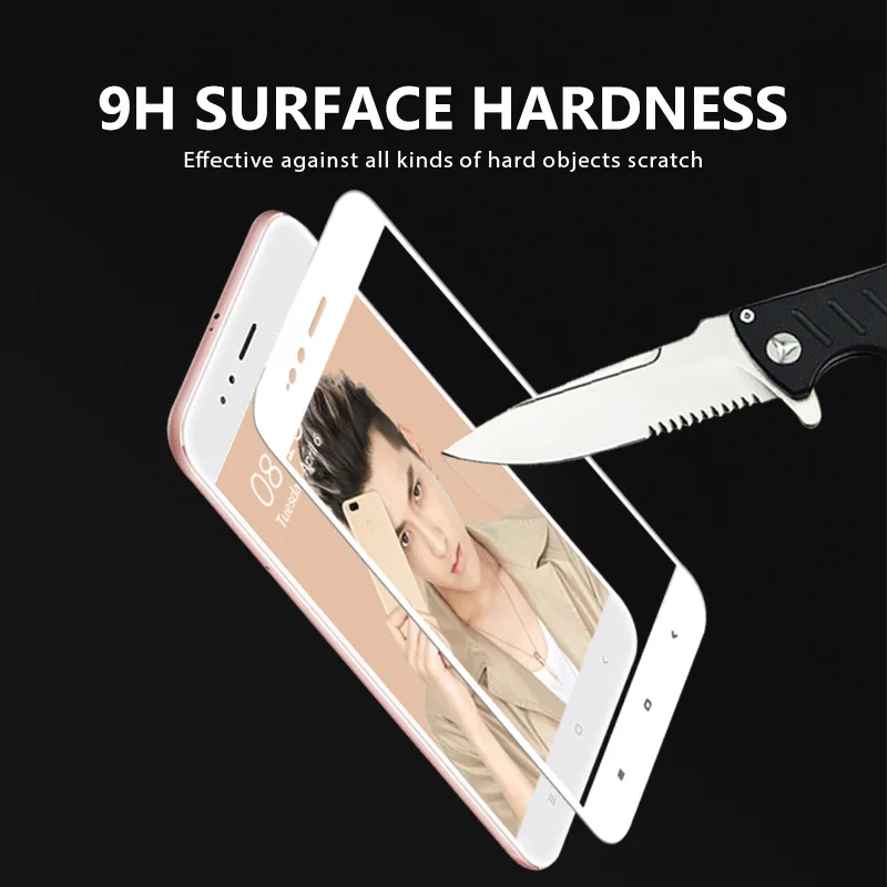 VNSTRIP 2 шт 9H Закаленное стекло пленка для Xiaomi 5X полное покрытие анти шок и против