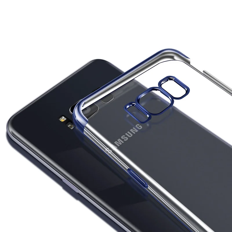 For Samsung Galaxy S7 S8 Case Luxury Original Ultra Thin Anti Knock Soft Transparent edge S9 plus |