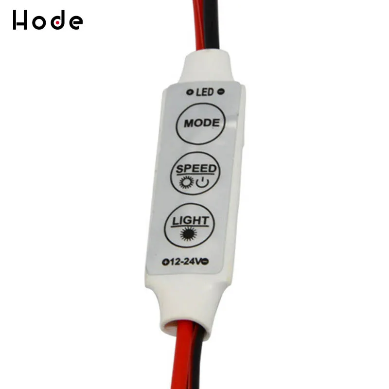 DC 12V 3 ключа Мини один Цвет LED диммер контроллер для SMD 5050 2835 3528 5730 5630 Светодиодные