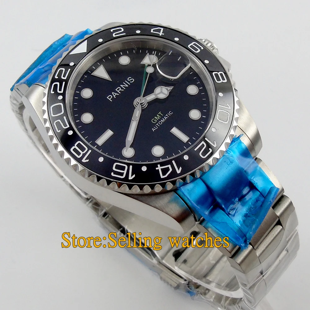 Мужские автоматические часы Parnis 40 мм GMT SEA Style|watch style|watch automatic menwatch men |