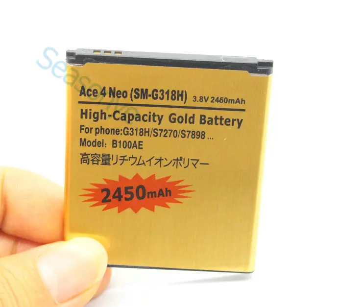 2450 мАч B100AE EB BG313BBE Золотой сменный аккумулятор + универсальное зарядное