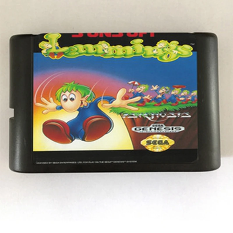 Lemmings 16 бит MD карточная игра для Sega игры Mega Drive Genesis|Картриджи| |