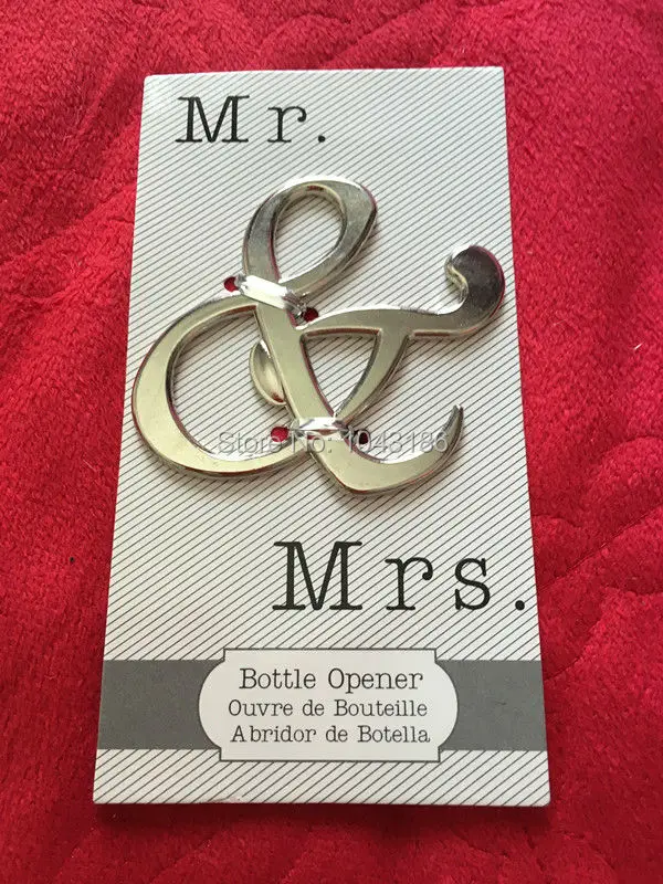Г-н и г-жа открывалка для бутылок в форме амперсанда пользу вечеринок Свадебные
