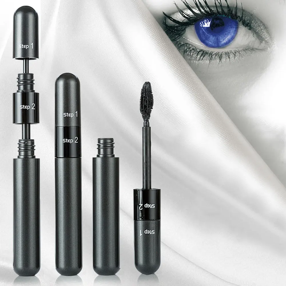 Aikimuse New Makeup 2in1 Stretch Warping Thick Waterproof Long Lasting Lengthen Eyelashes Easy Remove Mascara Beauty Eyelash |