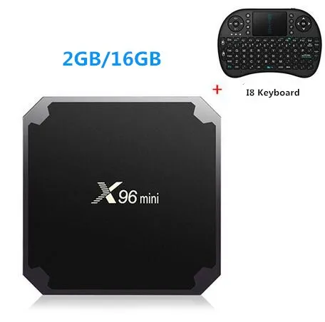 I8 X96 Mini 2GB 16GB 10 шт./лот X96 Мини Android 7.1.2 Смарт ТВ коробка 2 ГБ/16 ГБ S905W четырехъядерный 2,4G беспроводной wifi медиаплеер X96mini телеприставка PK X96S - Цвет: I8 X96 Mini 2GB 16GB