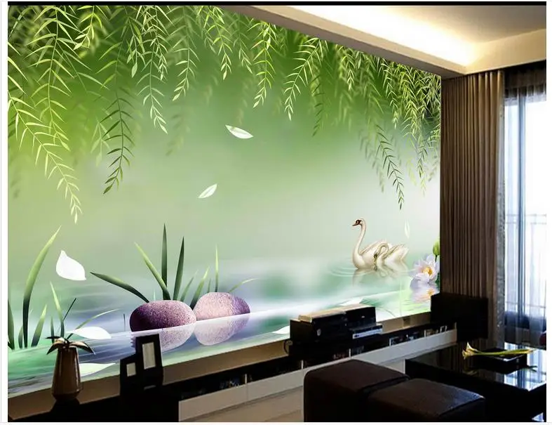 Высокое качество горячая распродажа Новые Пользовательские 3d обои фрески пейзаж