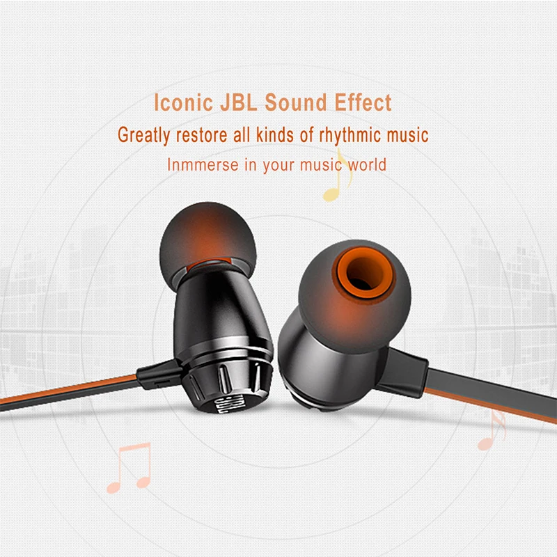 JBL T380A наушники с чистым басом HIFI стерео музыка для бега спорт двойной динамики Hands
