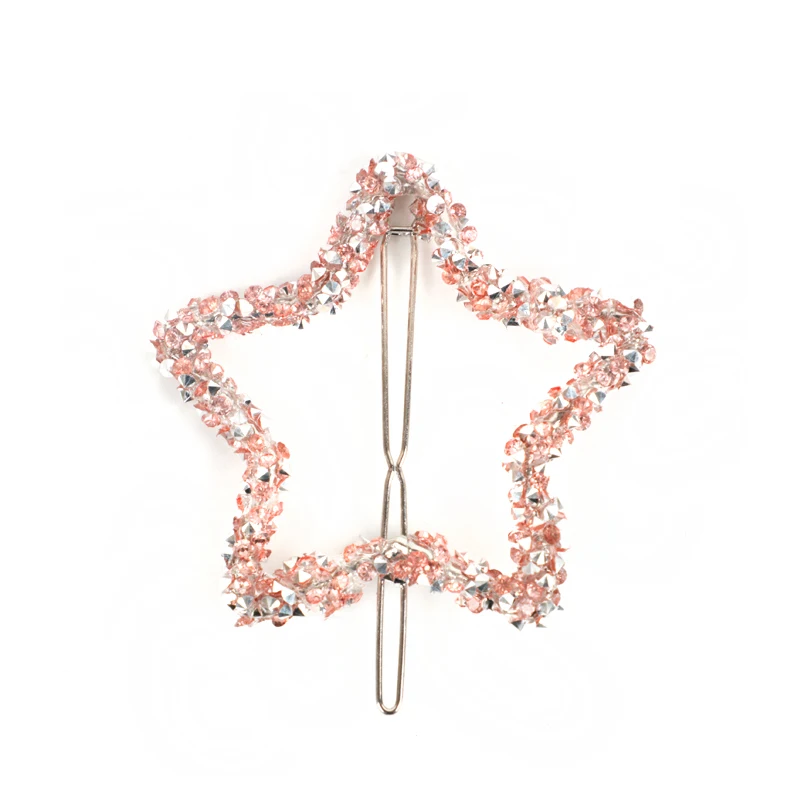 Женские заколки для волос 1 шт. модные блестящие круглые звездочки со стразами