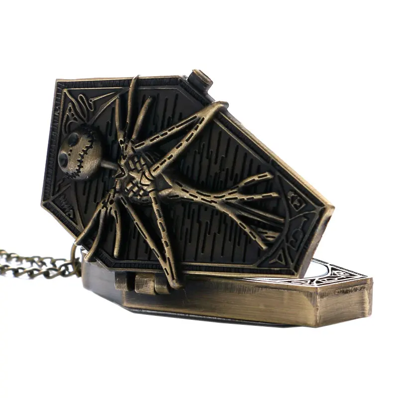 Кошмар Бартона перед рождеством карманные часы на тему гроба чехол с черепом