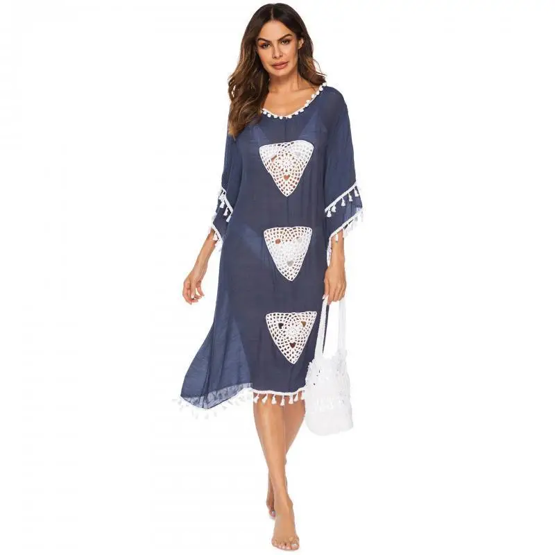 Асимметричные платья с бахромой средней длины новинка 2019 женское летнее модное