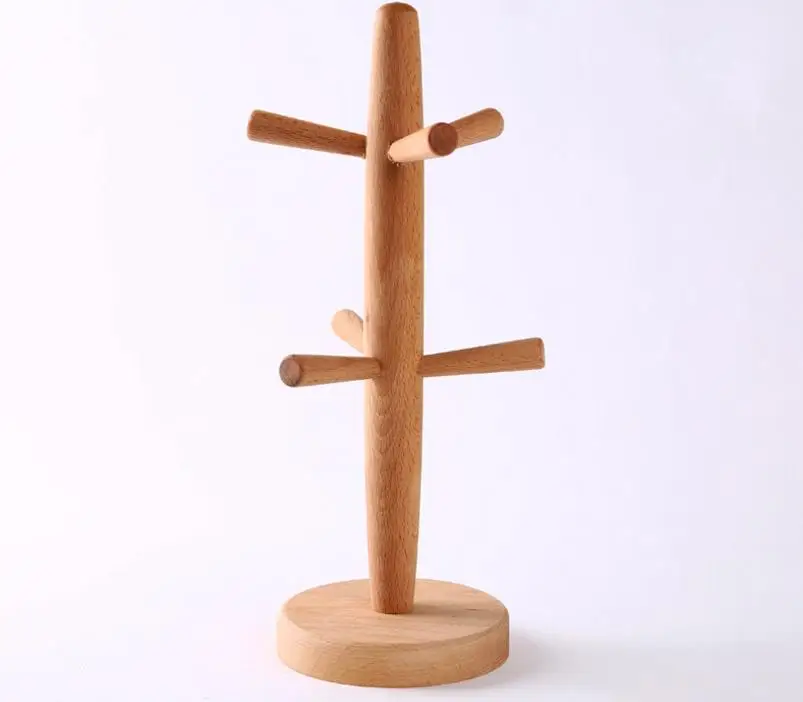 Creative home beech primary color cup rack kitchen utensils leech tea red wine wooden holder 18518 | Дом и сад