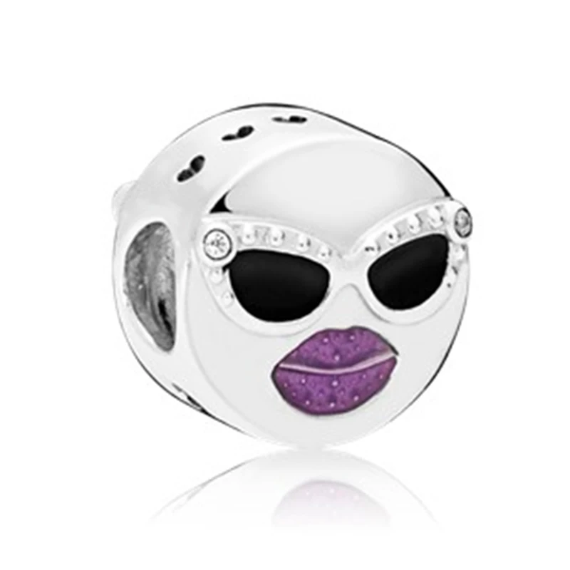 K036 Серебро 925 Синий стиль попкорн Ослик звезда кофе пчела бисер Подходит Pandora браслет из бисера для женщин Шарм DIY ювелирные изделия - Цвет: K036