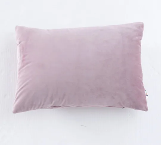 c1 pearl pink Домашняя декоративная подушка, супермягкая бархатная однотонная наволочка, красный, серый, фиолетовый, бежевый, верблюжий пиломатериал, наволочка 30x50 см - Цвет: c1 pearl pink