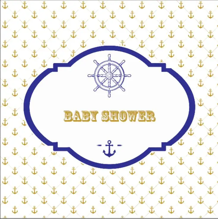 Виниловый тканевый фон для фотосъемки мальчиков с изображением морского