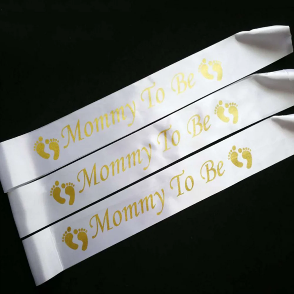2pc Baby Shower Party Satin Ribbon Sash Mummy To Be Grandma Shoulder Strap DIY Event Decoration|Украшения своими руками для