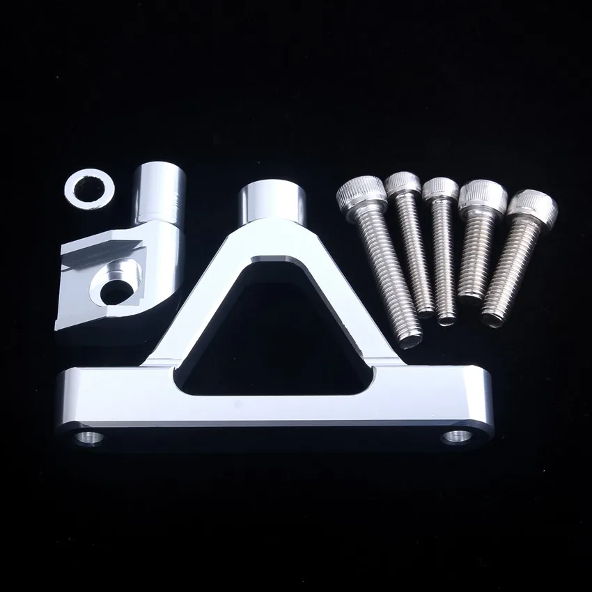 

Steering Damper Stabilizer Bracket Mount Holder Kit Motorcycle for Kawasaki ZX6R 2007 2008 Set