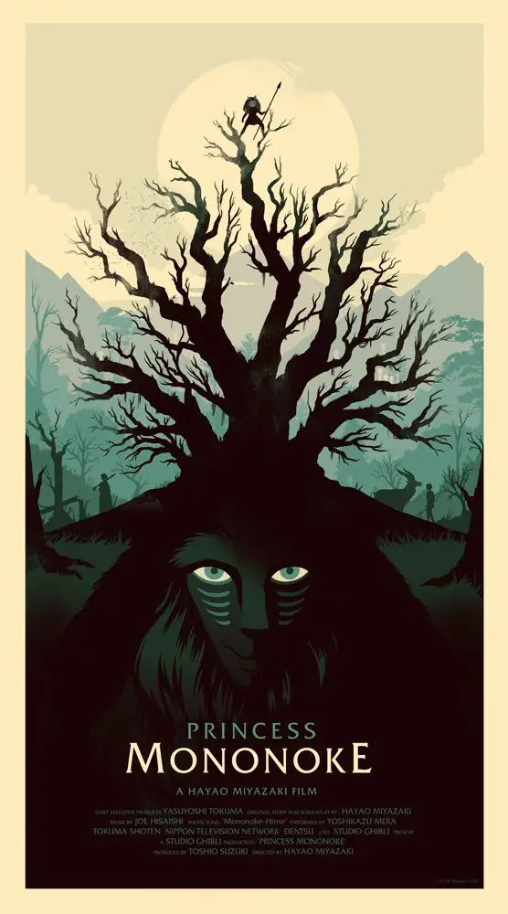 Princess Mononoke Kodama Minimum Propaganda Retro Vintage Kraft Poster Decorative DIY Wall Canvas Sticker Home Bar Posters Decor | Дом и сад
