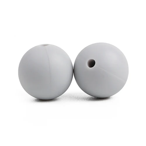 Light grey TYRY. HU 10 шт Sillicone бусины 15 мм Детские Прорезыватели для зубов аксессуары пищевого силикона силикон без БФА Прорезыватели для зубов - Цвет: Light grey