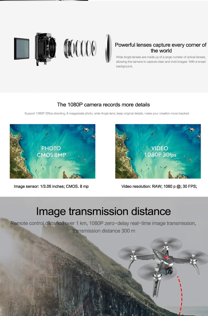 MJX ошибки 5 Вт B5W Радиоуправляемый Дрон RTF 5 г Wi-Fi FPV 1080 P Камера с gps Follow Me режим радиоуправляемый квадрокоптер vs MJX ошибки 2 B2W вертолеты D30