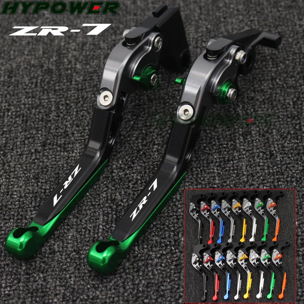 ! Логотип (ZR 7) зеленый + Титан для Kawasaki ZR 7/S ZR7 ZR7S 1999 2003 2000 2001 2002 CNC рычаги тормозного