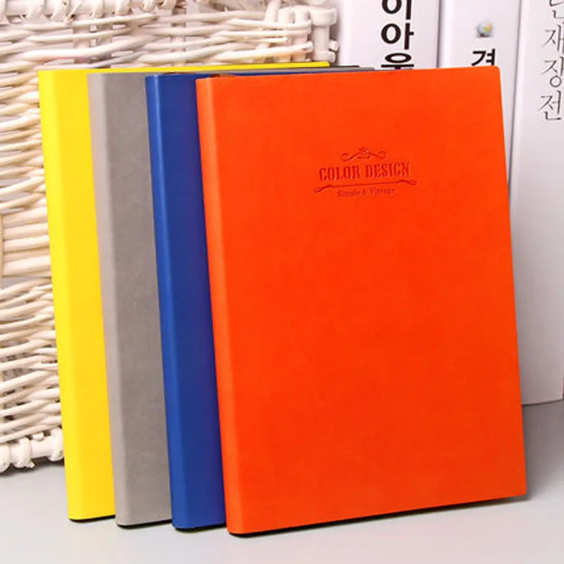 

Deli PU Material Simple Diary This Article Art Retro Soft Leather Color Edging Record This Business Work Meeting Office Noteboo