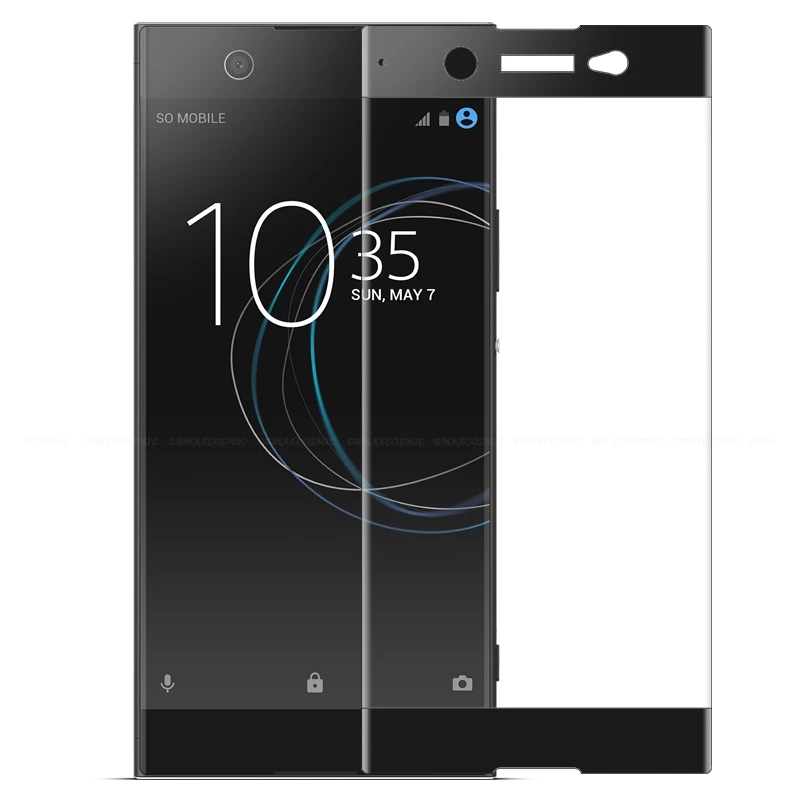 3D изогнутая Защитная пленка для экрана для sony Xperia XZ3 XZ X XZ1 XZ2 Compact XA XA1 XA2 1 10 Plus Ультра Премиум Закаленное стекло - Цвет: Black