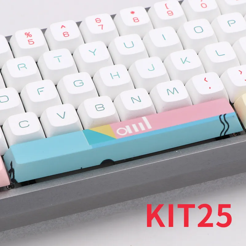 Five sides Dye-subbed PBT Spacebar 6.25U cherry profile keycap for DIY mechanical keyboard