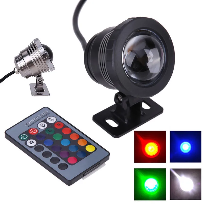 10 Вт AC 12 В RGB Светодиодная лампа для подводного фонтаина IP68 водонепроницаемая