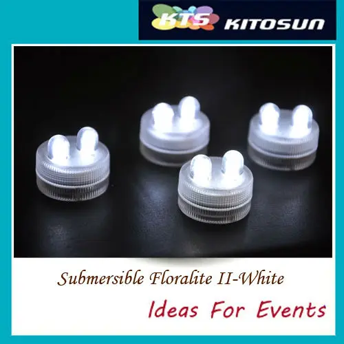 Free Shipping Fatctory Manufacturer Submersible LED Lights, White. Battery Operated LED Lights. Set of 100 Wedding Tea Lights