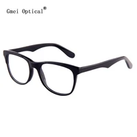 gmei optical new arrival classical style round hypoallergenic acetate full rim women optical eyeglasses frame black color