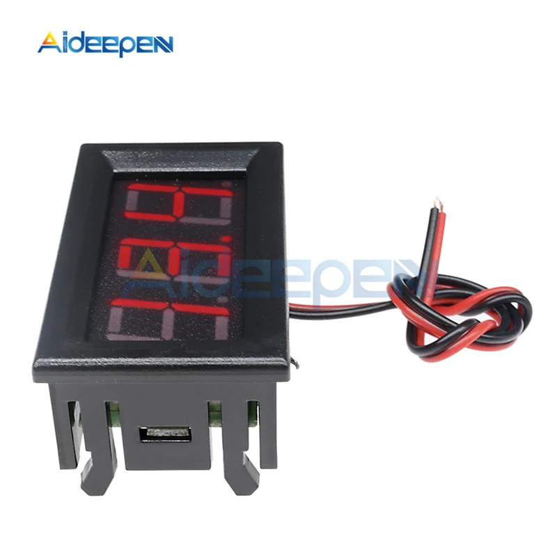 DC5V-120V Red 0,56 дюйма 2 провода Мини цифровой вольтметр переменного тока 70-500 в светодиодный цифровой измеритель напряжения постоянного тока 4,5-30 В постоянного тока 5-120 в вольт инструмент для автомобиля - Цвет: DC5V-120V Red
