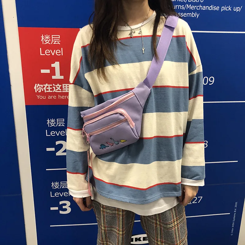 Нагрудная сумка Youda в уличном стиле унисекс крутая с мультяшной вышивкой хип-хоп