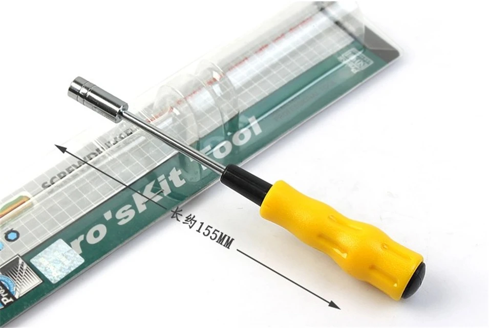 1 шт. Proskit 19400-M3/M3.5/M4/M4.5/M5/M5.5/M6 Шестигранная многоцелевая отвертка для открытия инструмента Ремонт немагнитная длинная Шестигранная