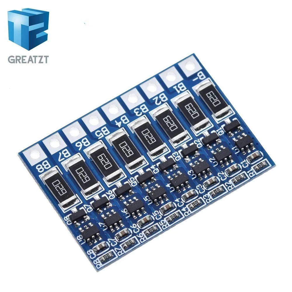 GREATZT 8S 4 2 v li ion балансировочная плата 18650 Li Ion балансирующая для полной зарядки