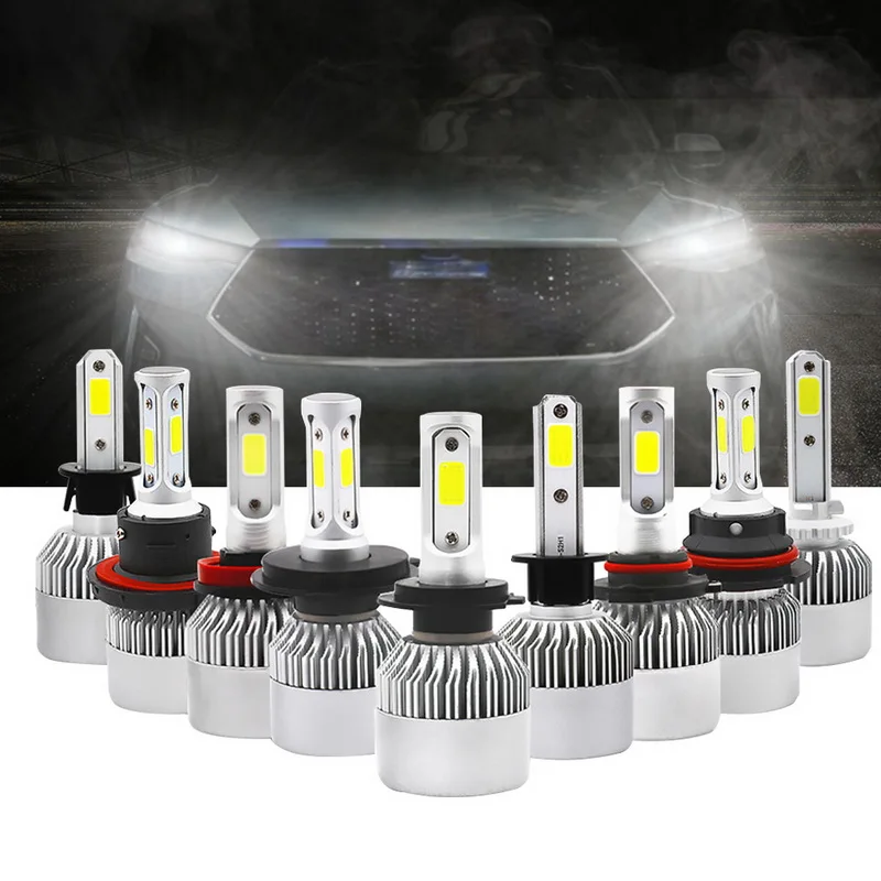 2 шт. S2 8000 мл яркий COB LED H4 Led H7 Светодиодные Автомобильные фары лампы H11 H13 H1 9005 9006 9007