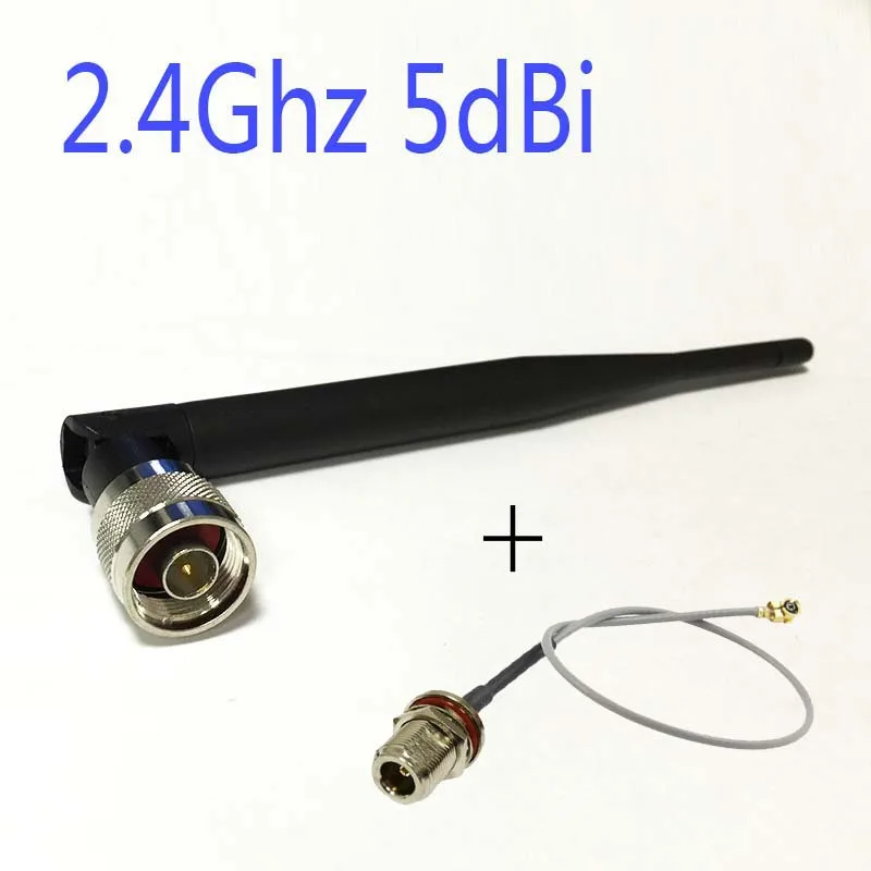 

Wifi Antenna 2.4Ghz 5dbi High Gain with Omni N Male Connector Signal Booster+ N Female to IPX Connector Cable Wholesale