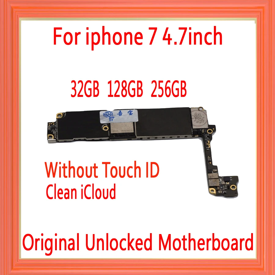 Материнская плата 32 Гб 128 ГБ 256 для iphone 7 4 дюйма без Touch ID/без ID оригинальная