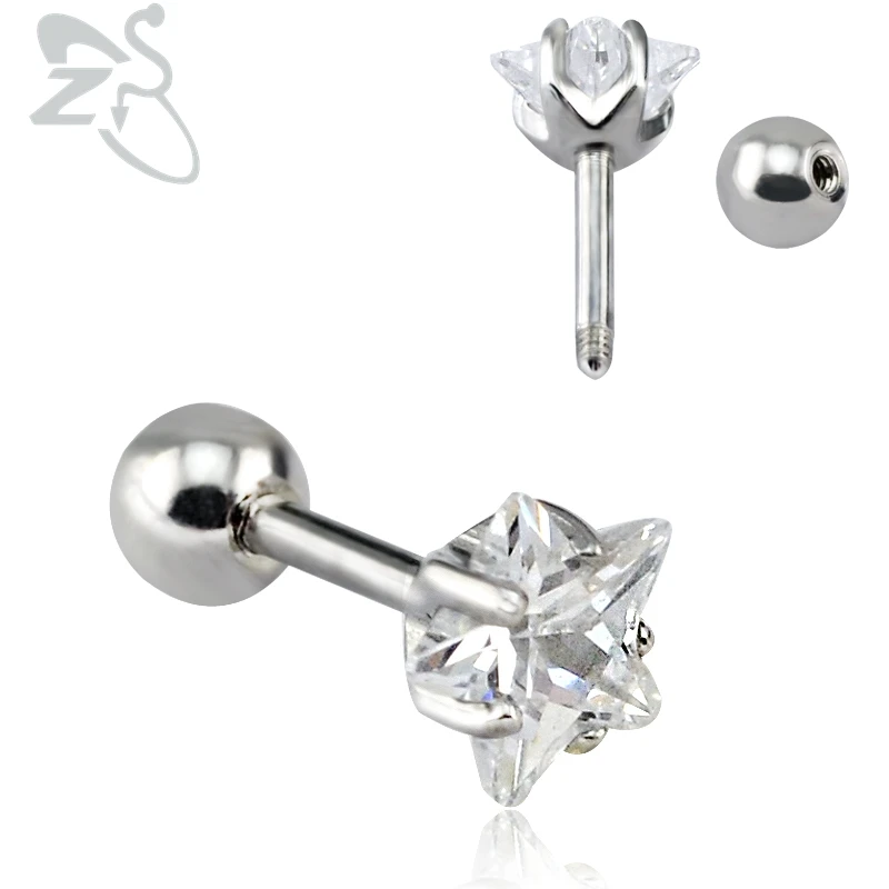 Женские серьги гвоздики из нержавеющей стали с фианитом 3 8 мм|fashion stud earrings|stud