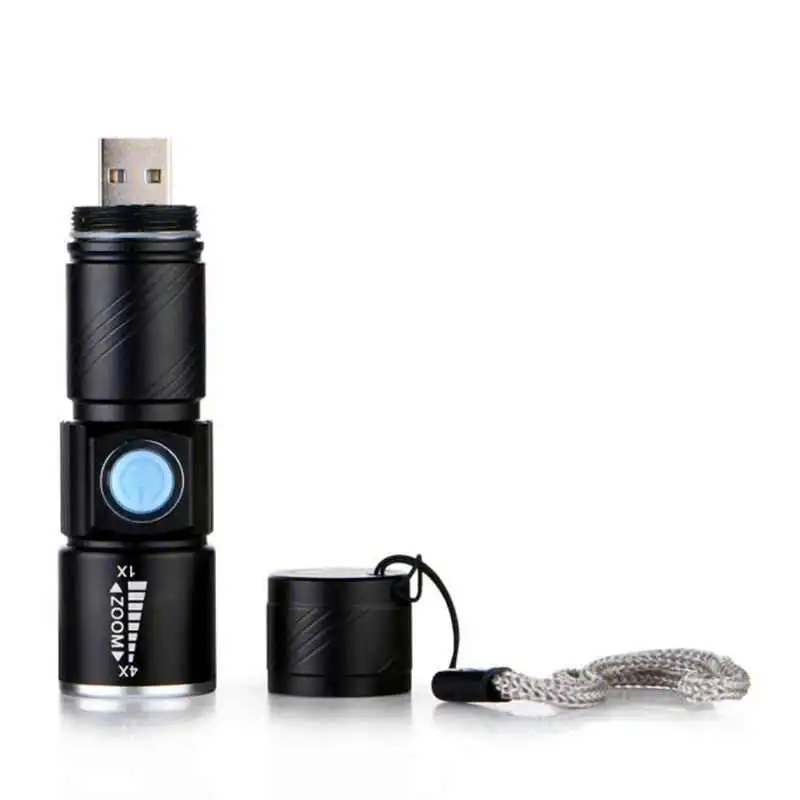 Регулируемый светодиодный мини фонарик с usb зарядкой портативный мощный