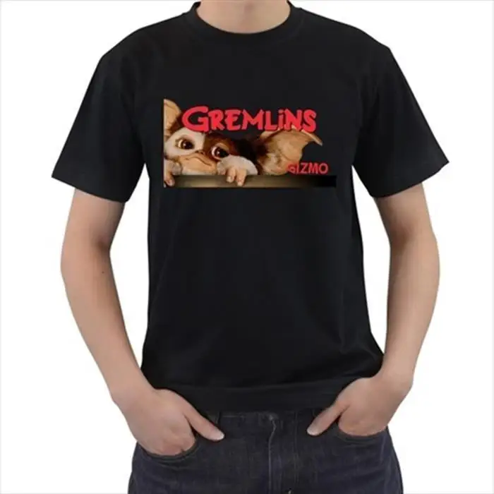 Новые брендовые футболки из 100% хлопка Красная футболка Gizmo Gremlins черная хлопковая