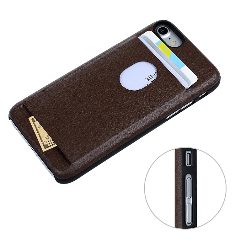 For iPhone 7 / Plus TURATA Ultra Slim Fit Leather Wallet Card Holder Hard Plastic Case Cover for 7Plus |
