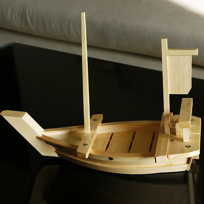 

Wooden 70cm Sushi Boat Serving Tray 28" For Japanese Food Seafood Sushi Sashimi Boat Free Shipping EMS