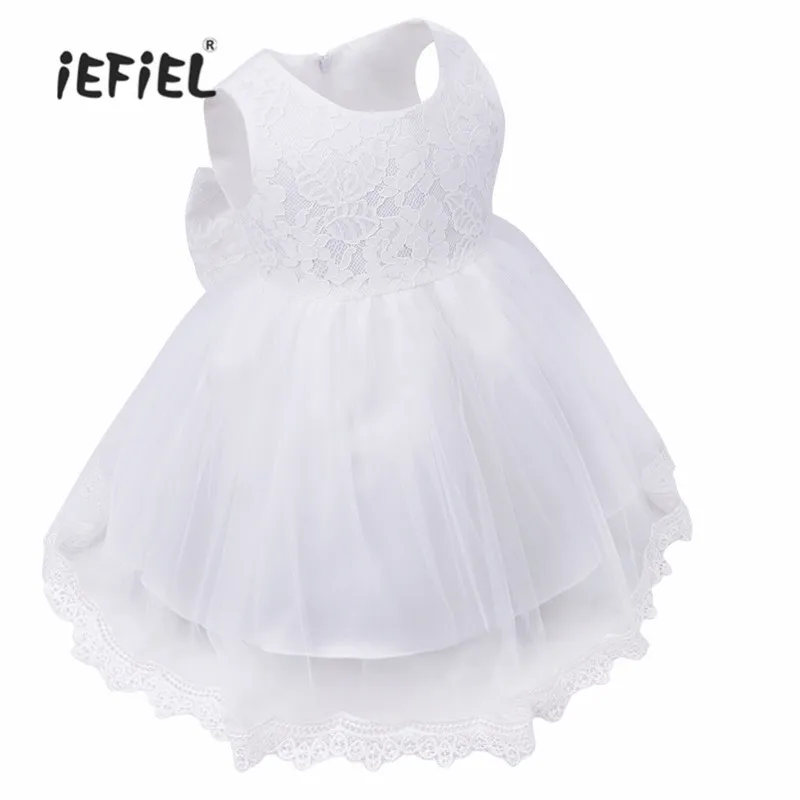 Новинка 2017 белое платье на крестины для девочек детское маленьких повседневная
