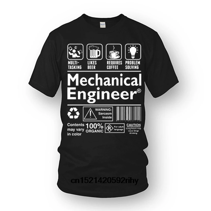 Возьмите Футболка с принтом хлопковая Новый стиль механические инженер