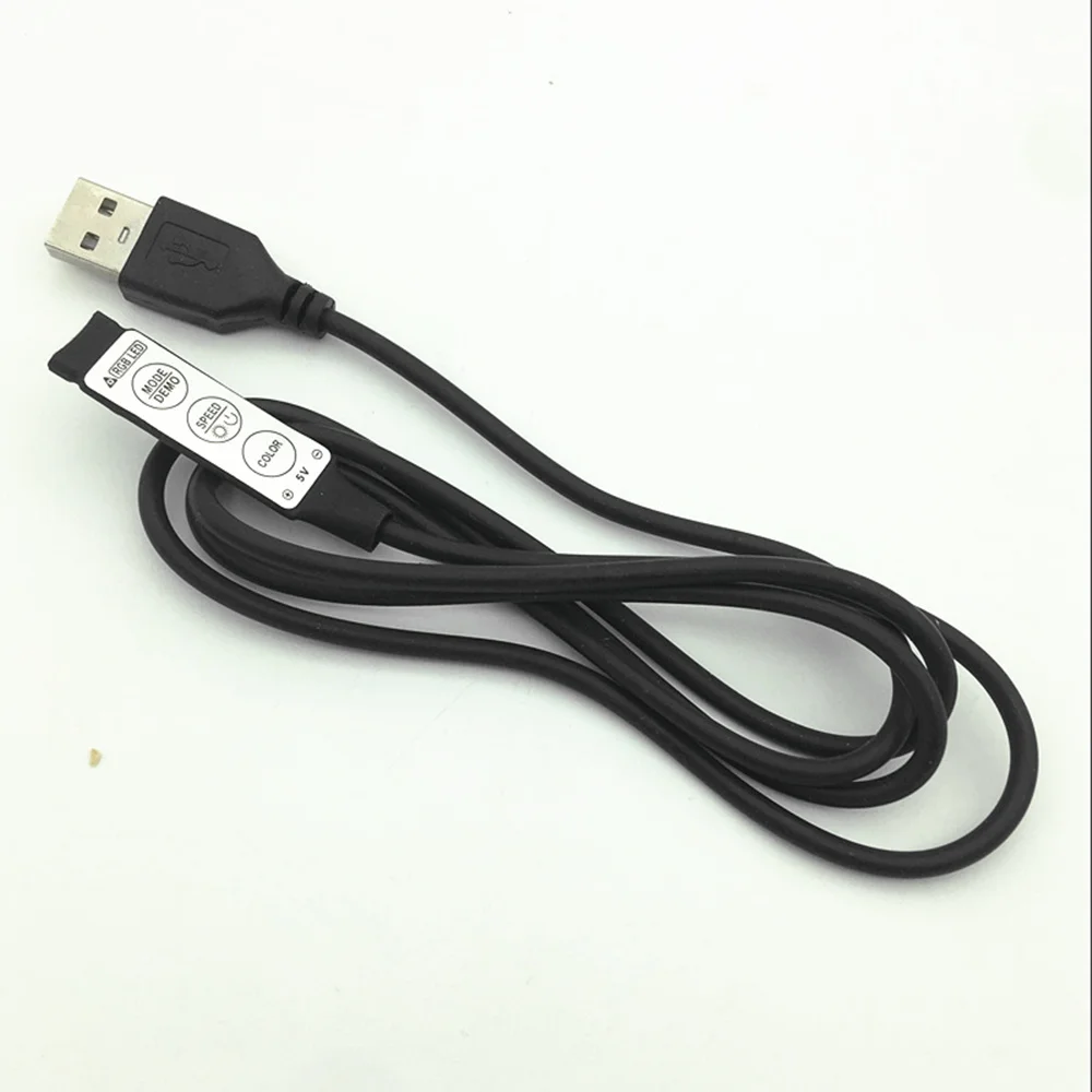 USB RGB контроллер DC5V Led диммер с 3 клавишами 4 контактный разъем для 5 в полоса 19
