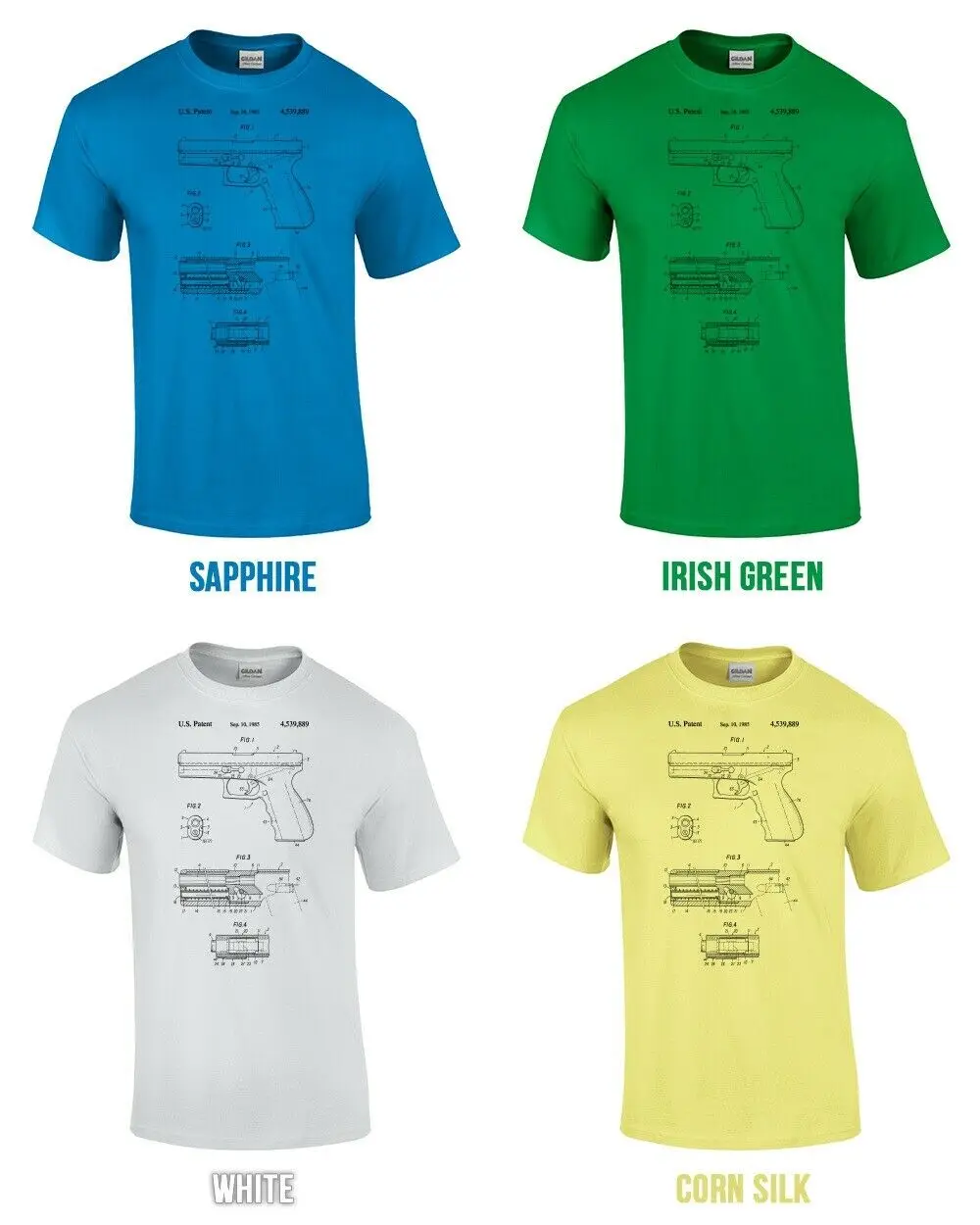 Крутая рубашка с автоматическим пистолетом полицейская футболка 45 калибра для