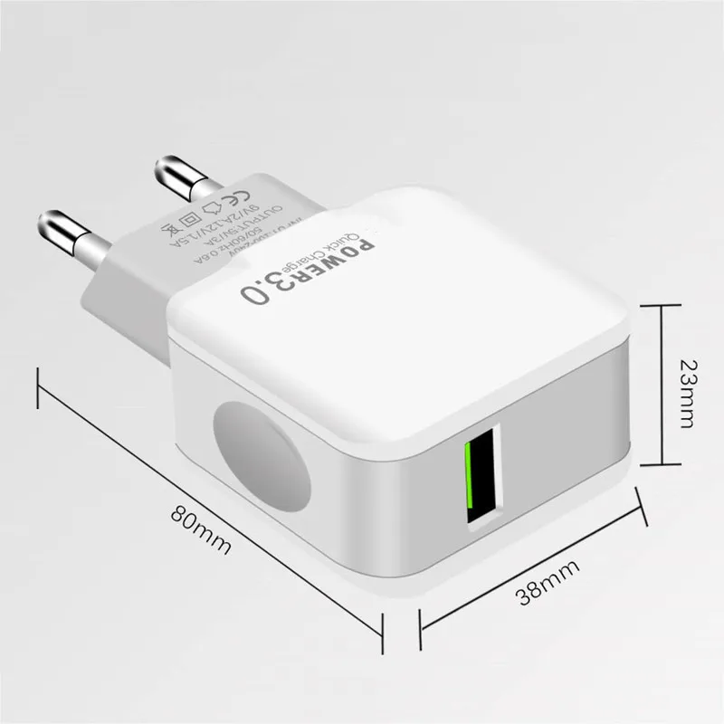 Адаптер зарядного устройства с двойным USB адаптером питания для путешествий