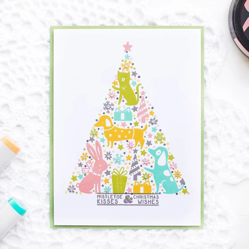 Прозрачный силиконовый штамп/печать в виде игривых животных для самостоятельного оформления фотоальбомов, декоративные открытки, прозрачный штамп 6x8 дюймов