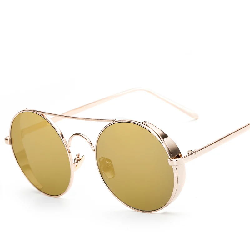 

LONSY New Round Metal Steam punk Sunglasses Women Brand Designer Vintage Men Glasses UV400 Fashion Oculos de sol